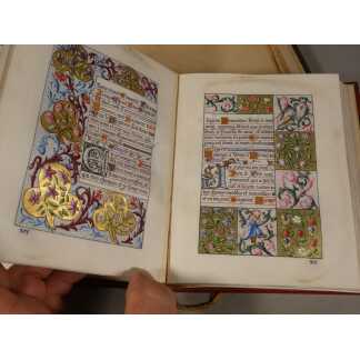 Livre de prières néogothique entièrement manuscrit et enluminé – E. & A. Lesort – XIXᵉ siècle