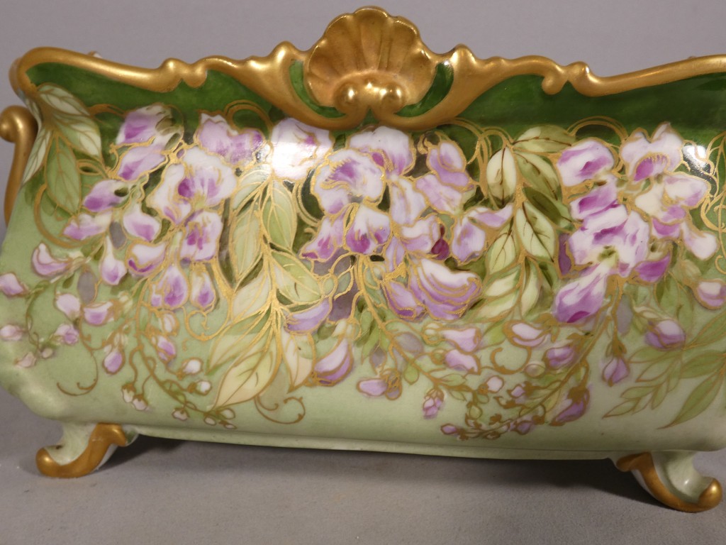 La Glycine, jardinière en porcelaine de Limoges, époque Art Nouveau, vers 1900 – Image 4
