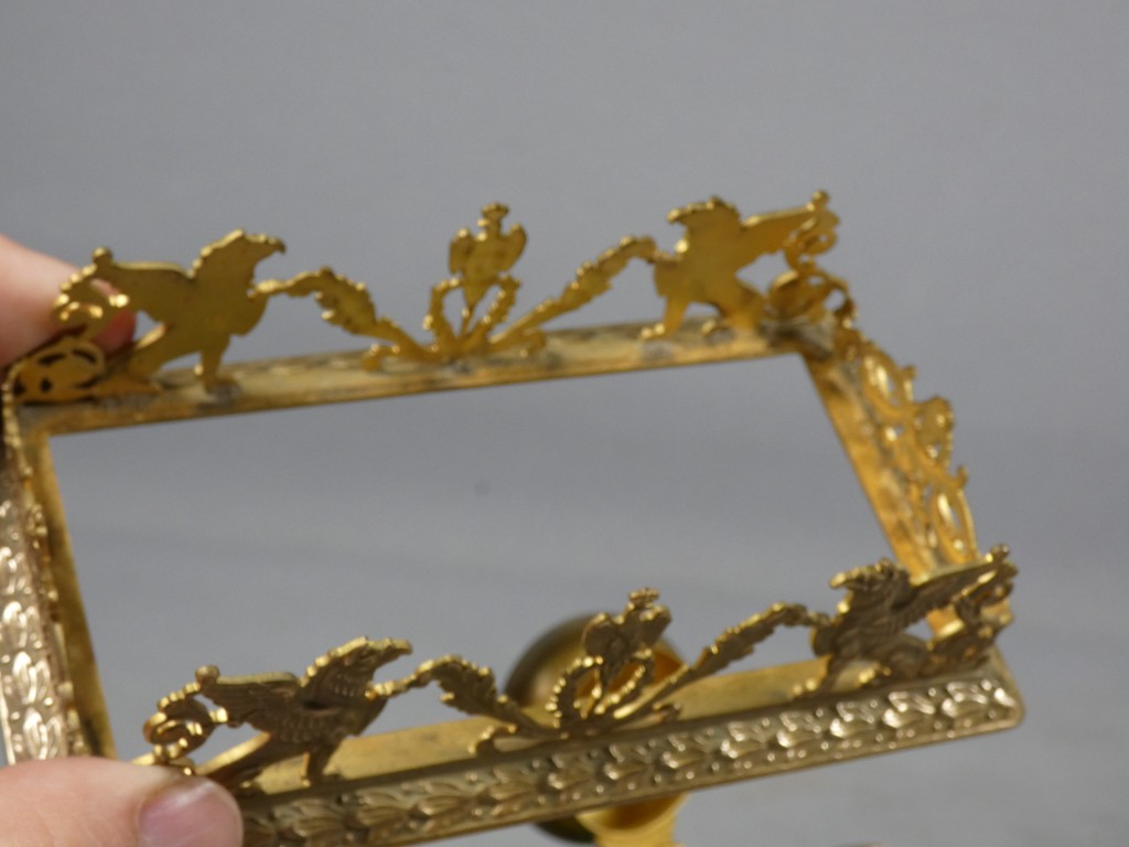 Encrier en cristal vert et bronze doré – Style Empire, fin du XIXᵉ siècle – Image 12