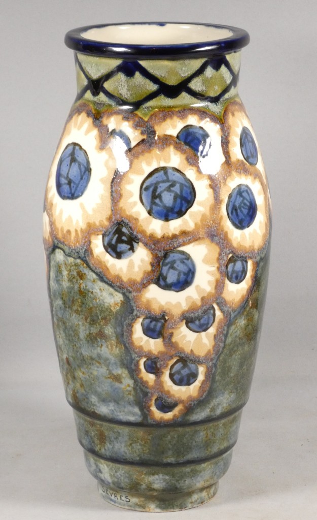 Vase Art déco en céramique émaillée, Sèvres, vers 1930