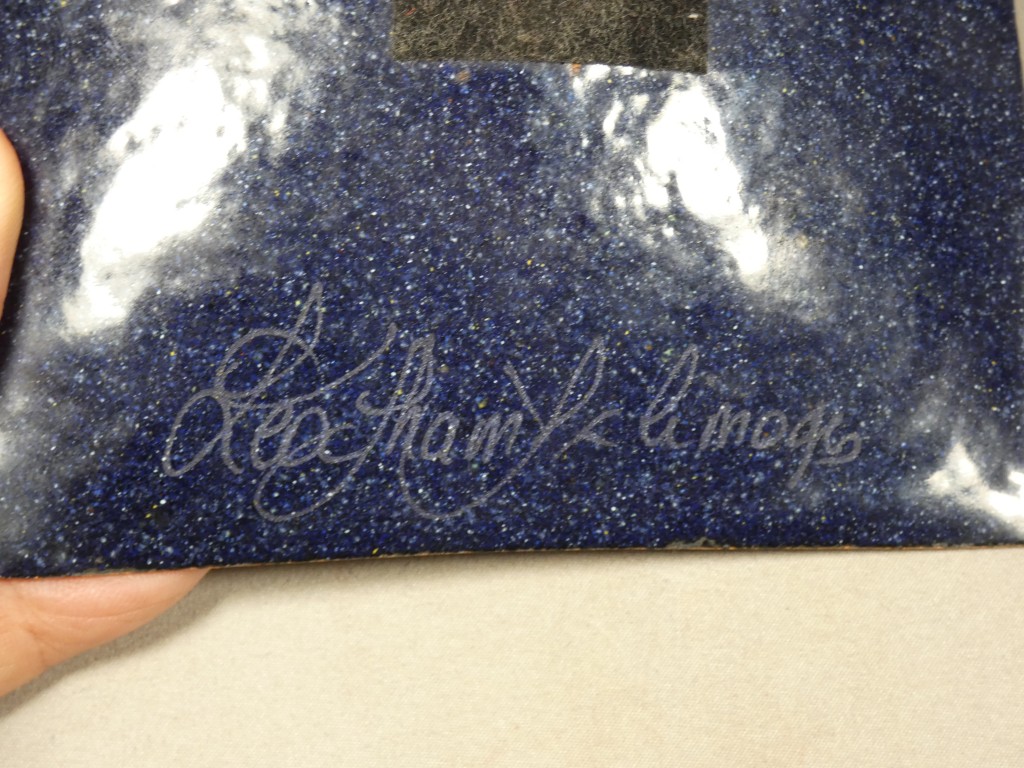 Plaque en émail de Limoges par Léa Sham’s – Oiseau stylisé – XXe siècle – Image 8