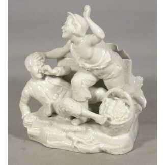 Schäfer & Vater – « La Bagarre » – Groupe en porcelaine, vers 1900