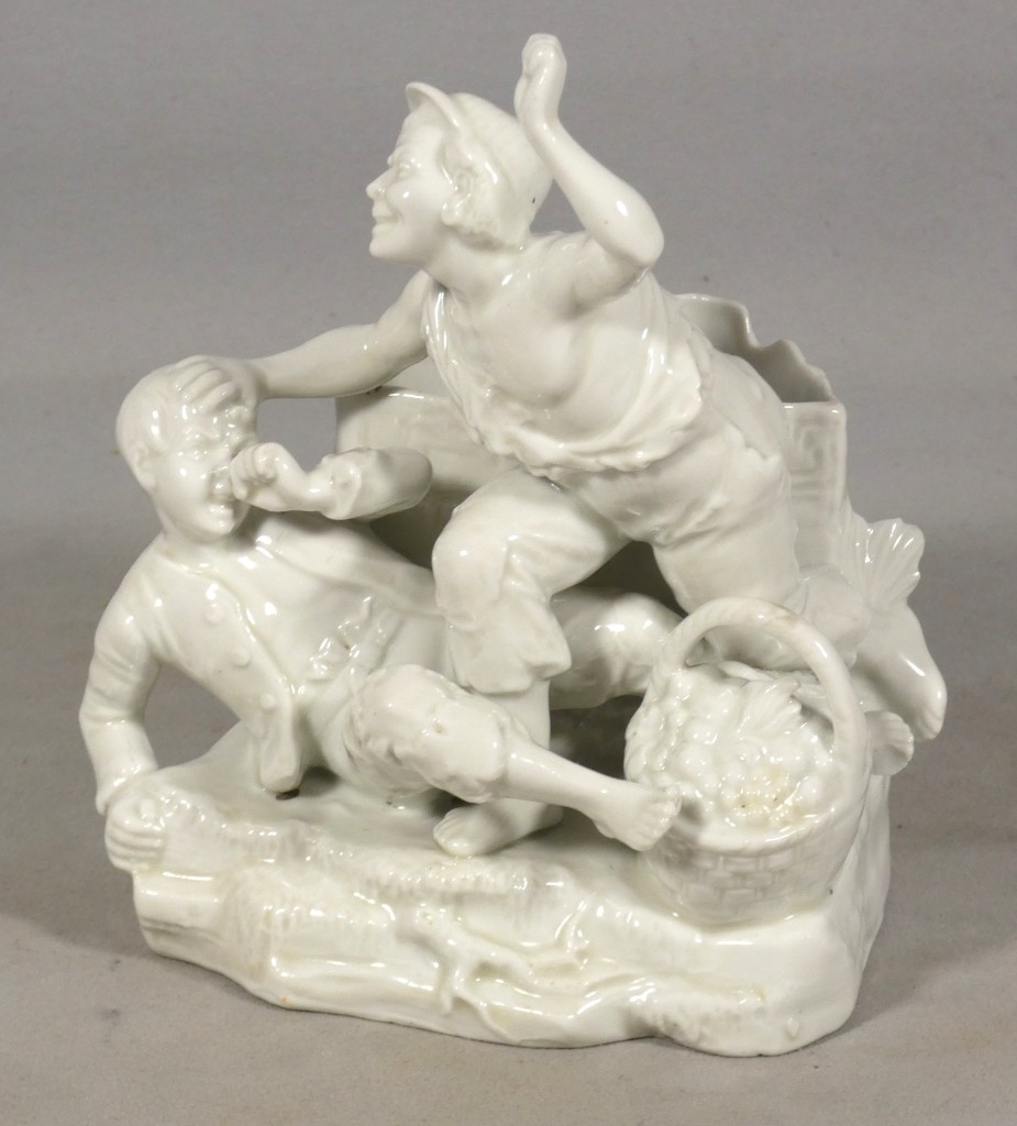Schäfer & Vater – « La Bagarre » – Groupe en porcelaine, vers 1900