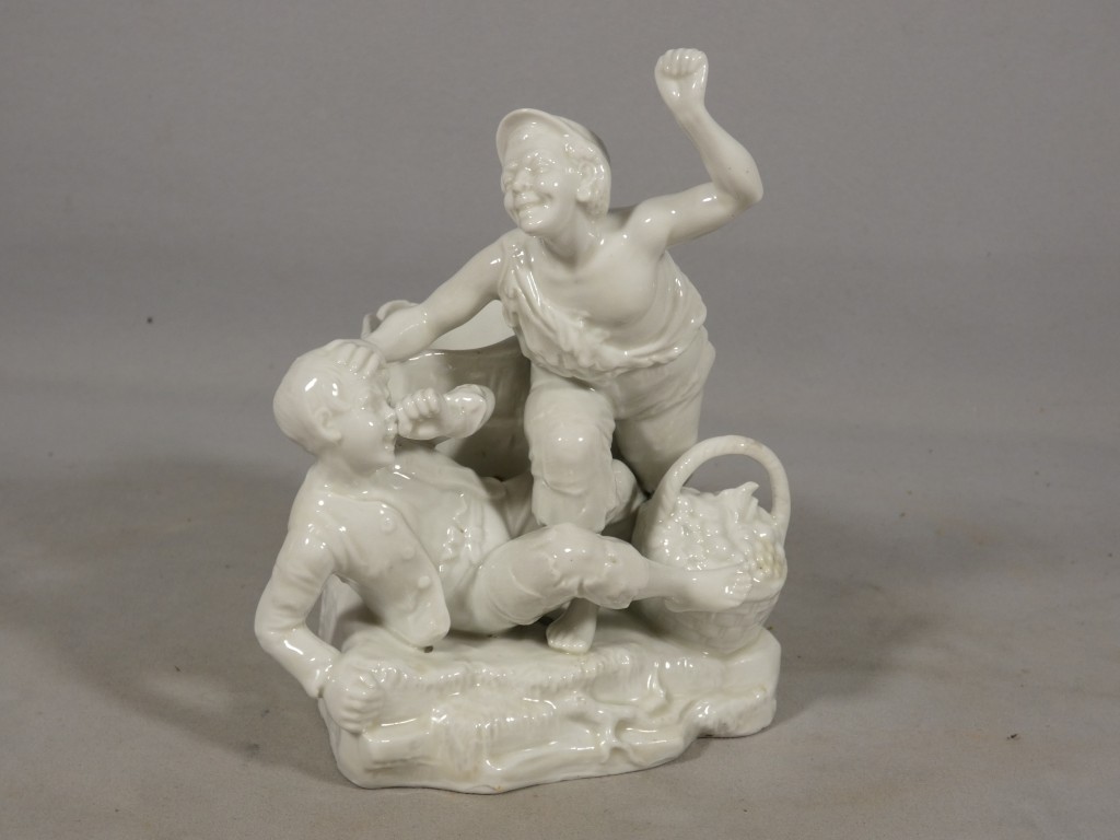 Schäfer & Vater – « La Bagarre » – Groupe en porcelaine, vers 1900 – Image 2