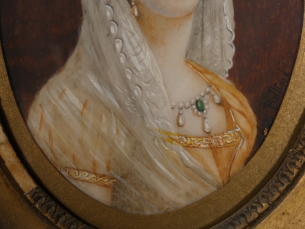 Miniature gouache signée Zéphirin Belliard – Portrait de l’impératrice Joséphine – XIXᵉ sièc – Image 5