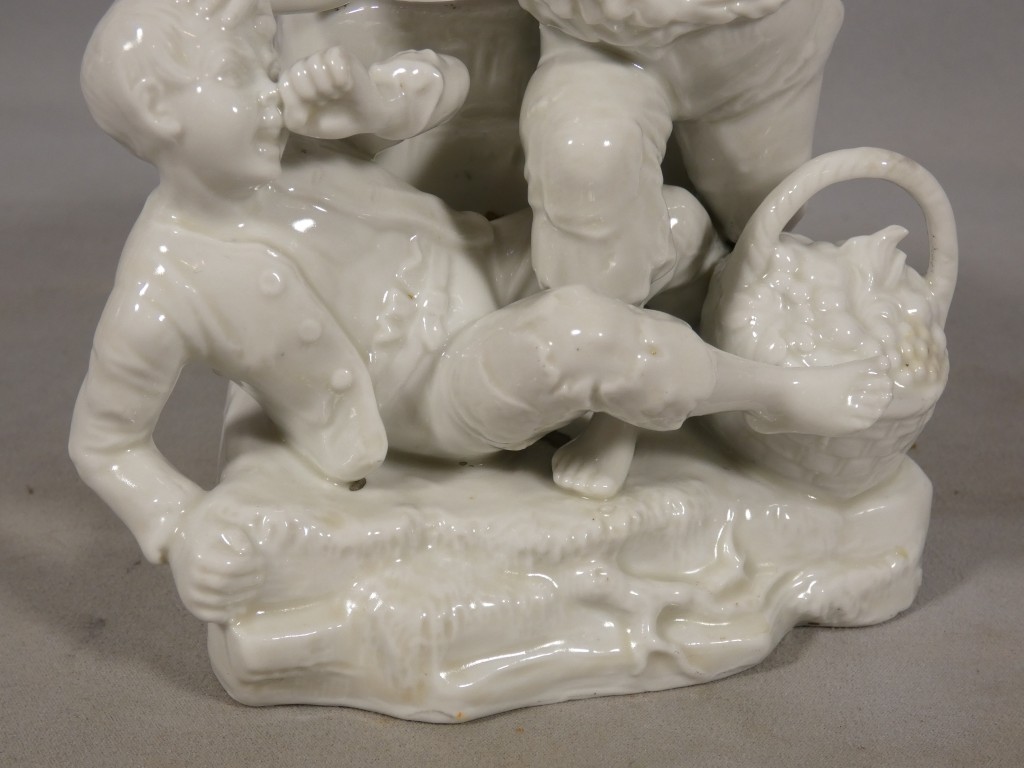 Schäfer & Vater – « La Bagarre » – Groupe en porcelaine, vers 1900 – Image 5