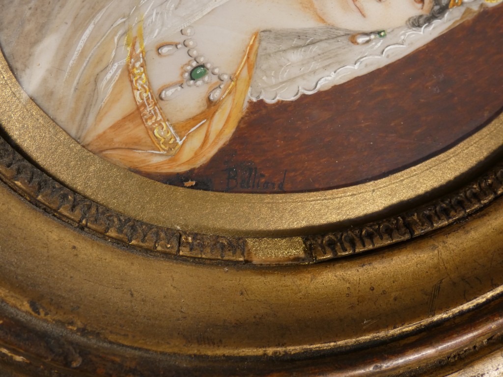Miniature gouache signée Zéphirin Belliard – Portrait de l’impératrice Joséphine – XIXᵉ sièc – Image 6
