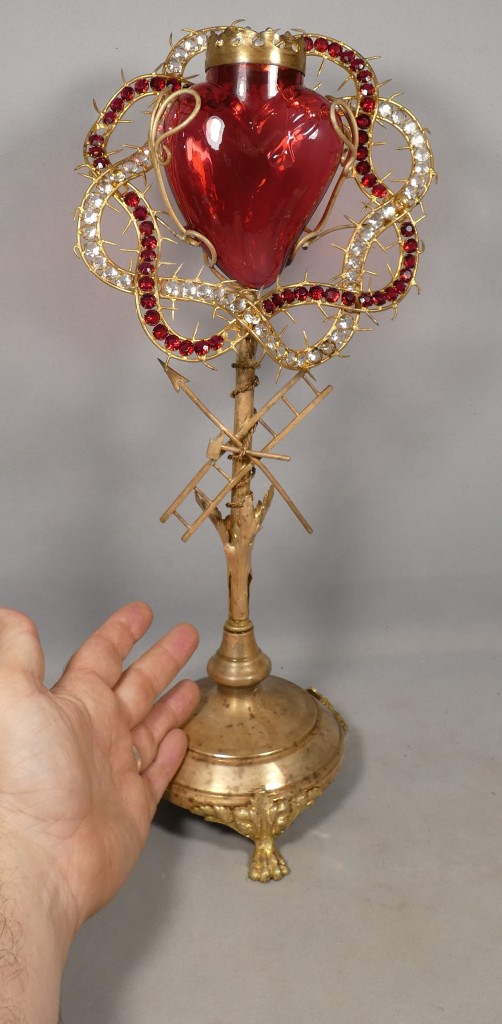 Important objet de dévotion au Sacré-Cœur et à la Passion du Christ – XIXᵉ siècle – Image 4