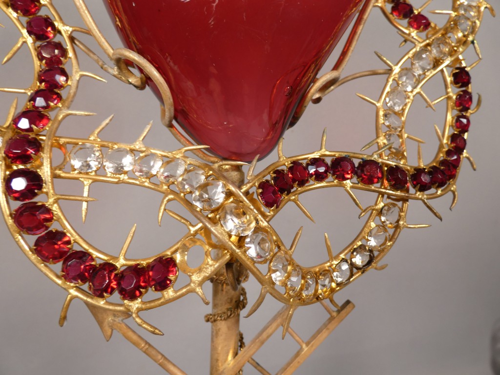Important objet de dévotion au Sacré-Cœur et à la Passion du Christ – XIXᵉ siècle – Image 9