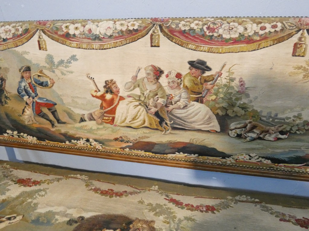 Salon d’époque Directoire en tapisserie XVIIIe siècle scènes pastorales et Fable de la Fontaine – Image 20