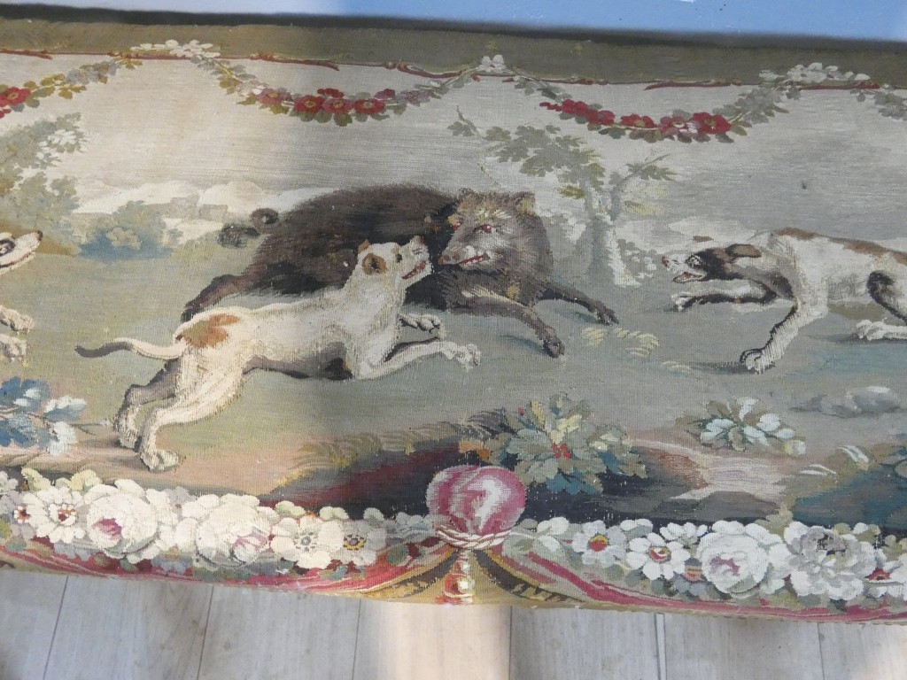 Salon d’époque Directoire en tapisserie XVIIIe siècle scènes pastorales et Fable de la Fontaine – Image 23