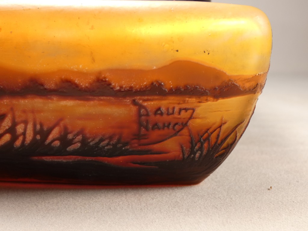 Daum Nancy – Bonbonnière Art Nouveau à décor de paysage lacustre, vers 1900 – Image 2