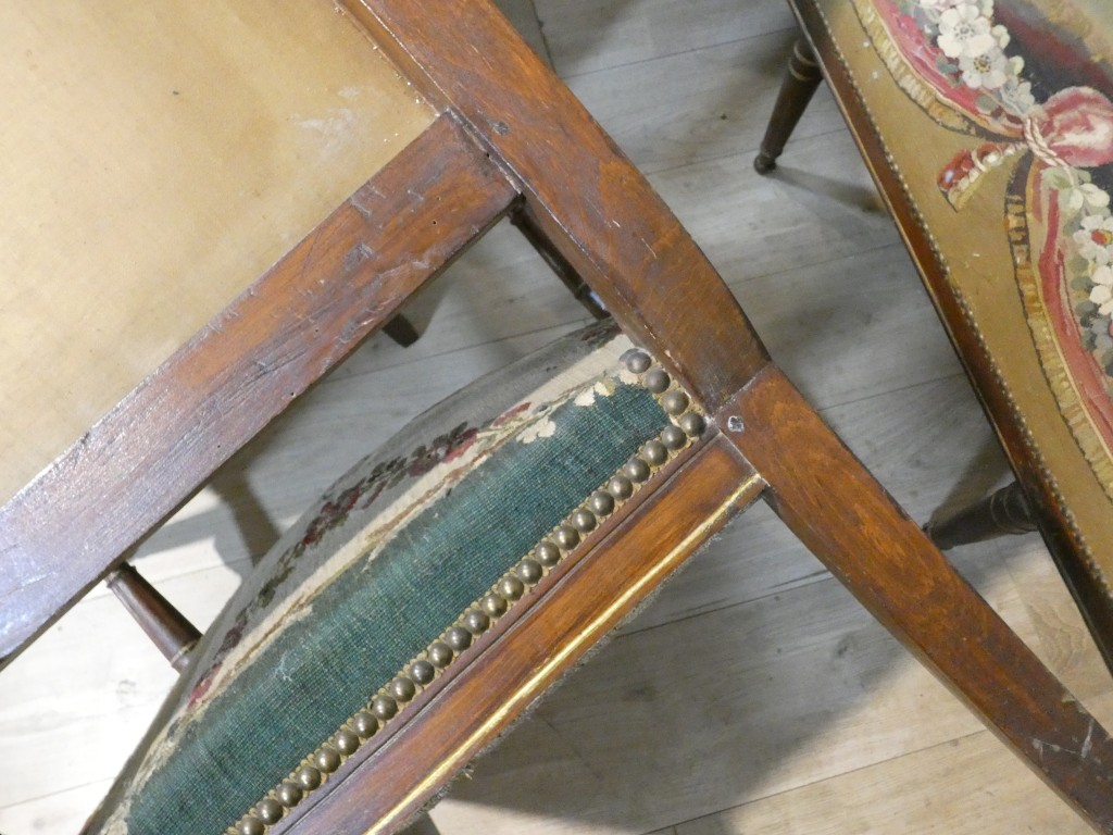 Salon d’époque Directoire en tapisserie XVIIIe siècle scènes pastorales et Fable de la Fontaine – Image 27