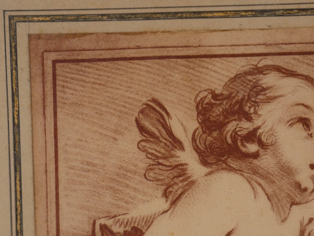 Gilles Demarteau d’après François Boucher – Amour ailé – Gravure en manière de crayon, XVIII è – Image 6
