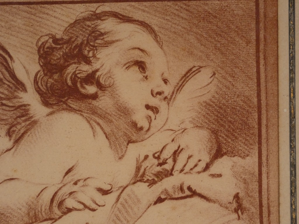 Gilles Demarteau d’après François Boucher – Amour ailé – Gravure en manière de crayon, XVIII è – Image 5