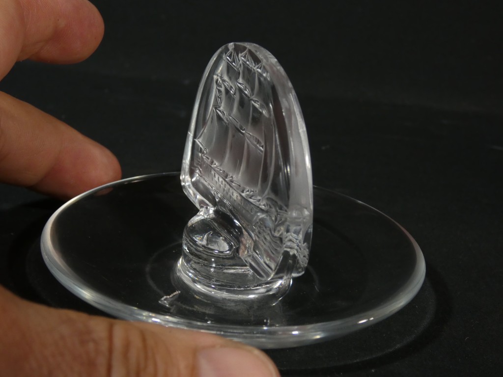 Lalique France, baguier au bateau 3 mâts en cristal – Image 6