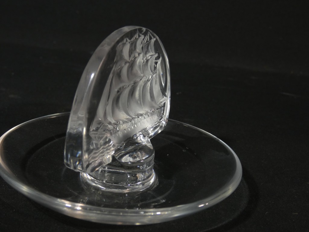 Lalique France, baguier au bateau 3 mâts en cristal – Image 5