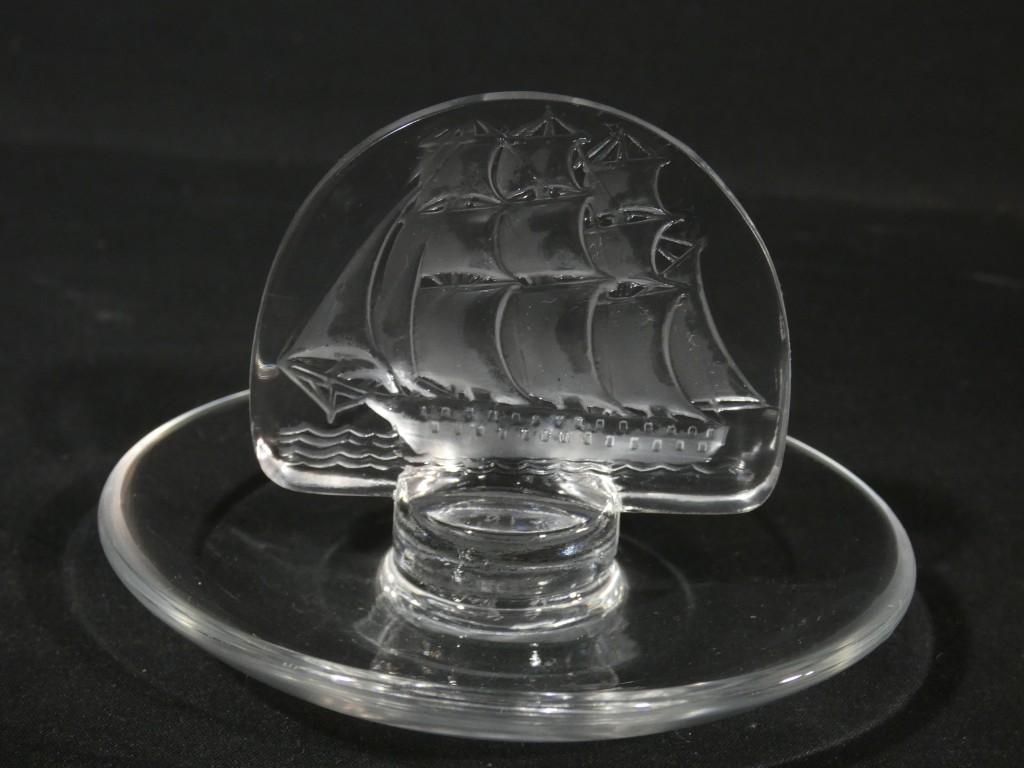 Lalique France, baguier au bateau 3 mâts en cristal – Image 4