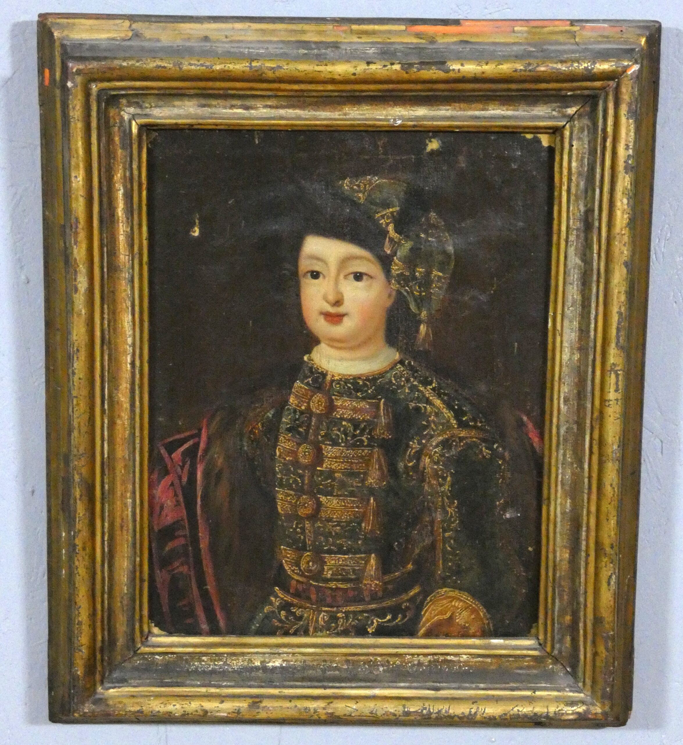 Portrait d'un jeune aristocrate en costume d'apparat – École européenne, fin XVIIe ,début XVIII