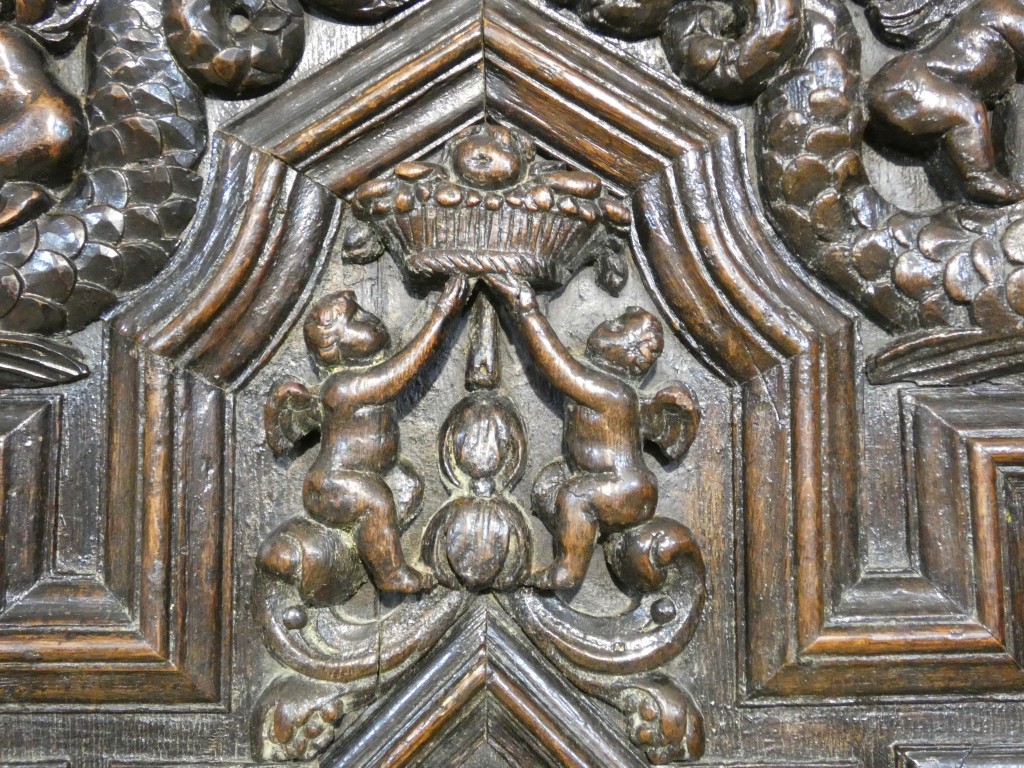 Paire de panneaux Renaissance en chêne sculpté – Scènes de Charité – Flandres, vers 1600 – Image 8
