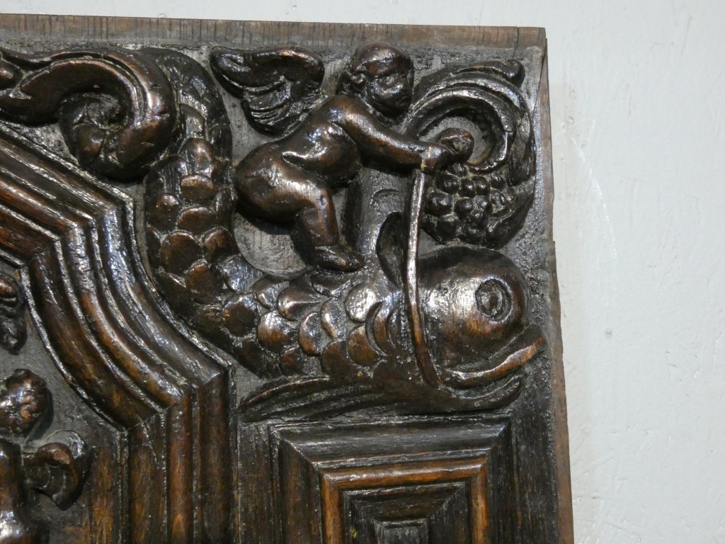 Paire de panneaux Renaissance en chêne sculpté – Scènes de Charité – Flandres, vers 1600 – Image 10