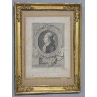 Portrait de Jacques Necker, gravure par Jean Dambrun d’après Duval et Queverdo, vers 1780