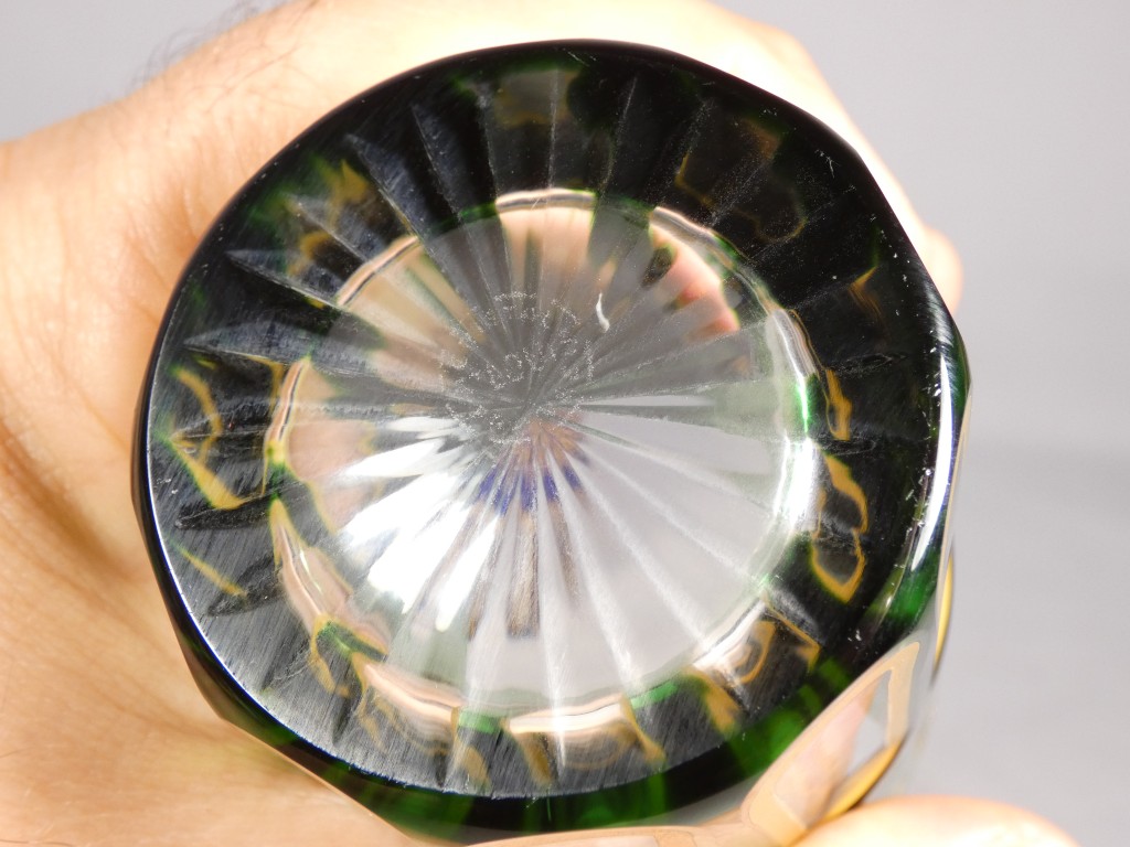 Saint Louis Rabat, 3 gobelets verres à thé en cristal double couche doré – Image 5