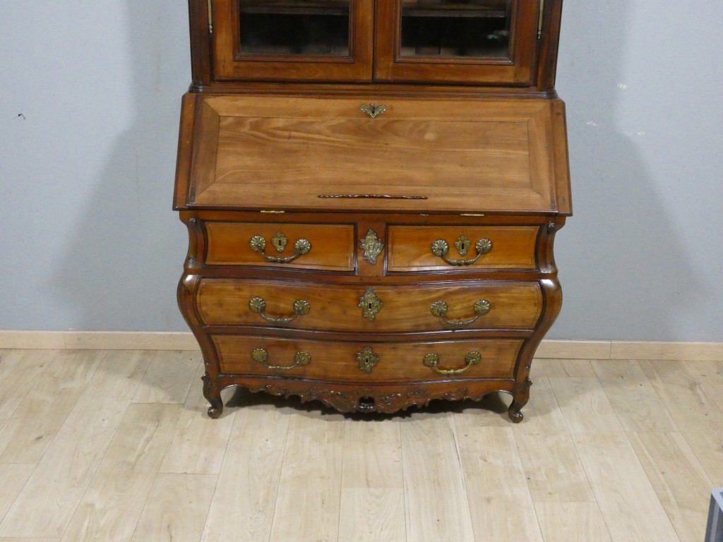 Important scriban-bibliothèque bordelais en acajou massif – Époque Louis XV, XVIIIe siècle – Image 19