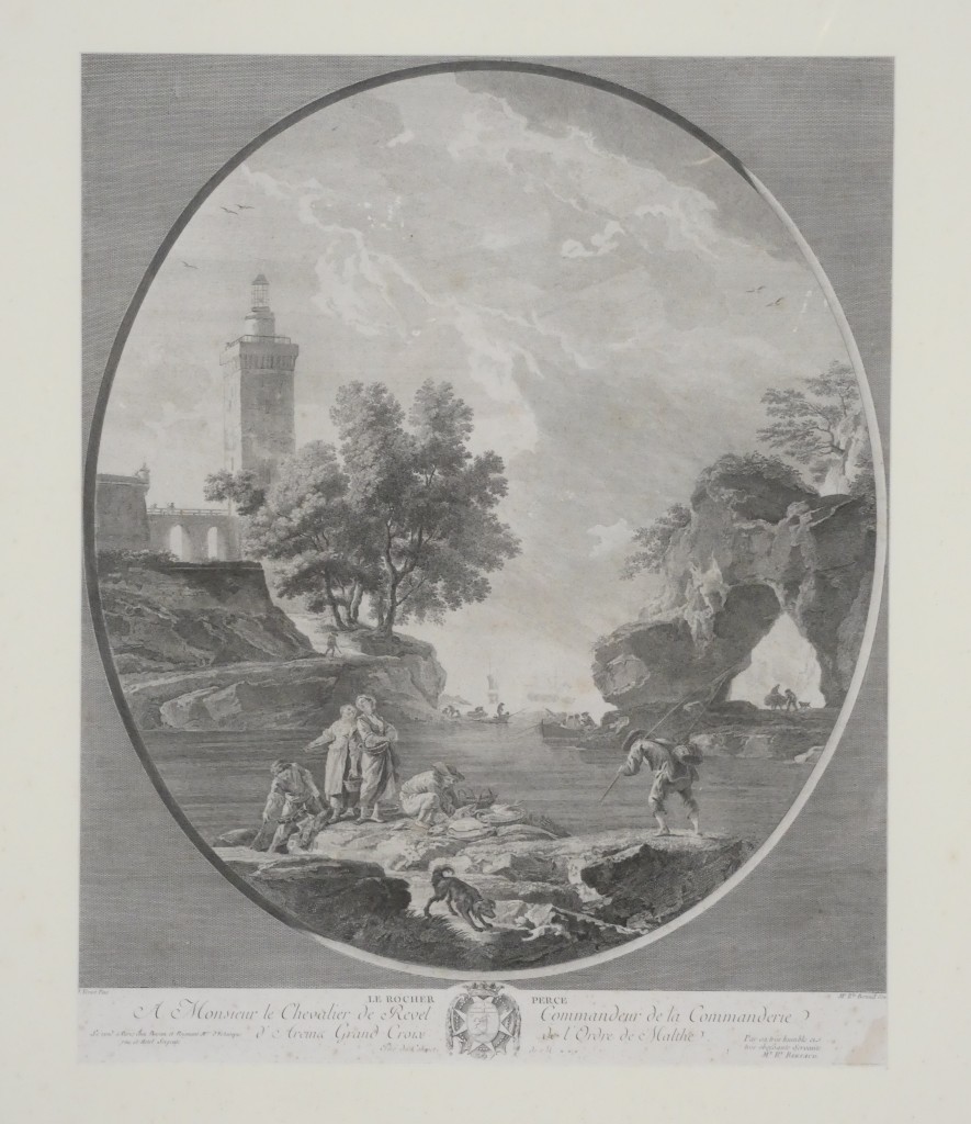 Le Rocher percé – Gravure d'après Joseph Vernet par Marie-Rosalie Bertaud – XVIIIe siècle – Image 2