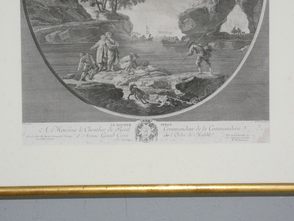 Le Rocher percé – Gravure d'après Joseph Vernet par Marie-Rosalie Bertaud – XVIIIe siècle – Image 3