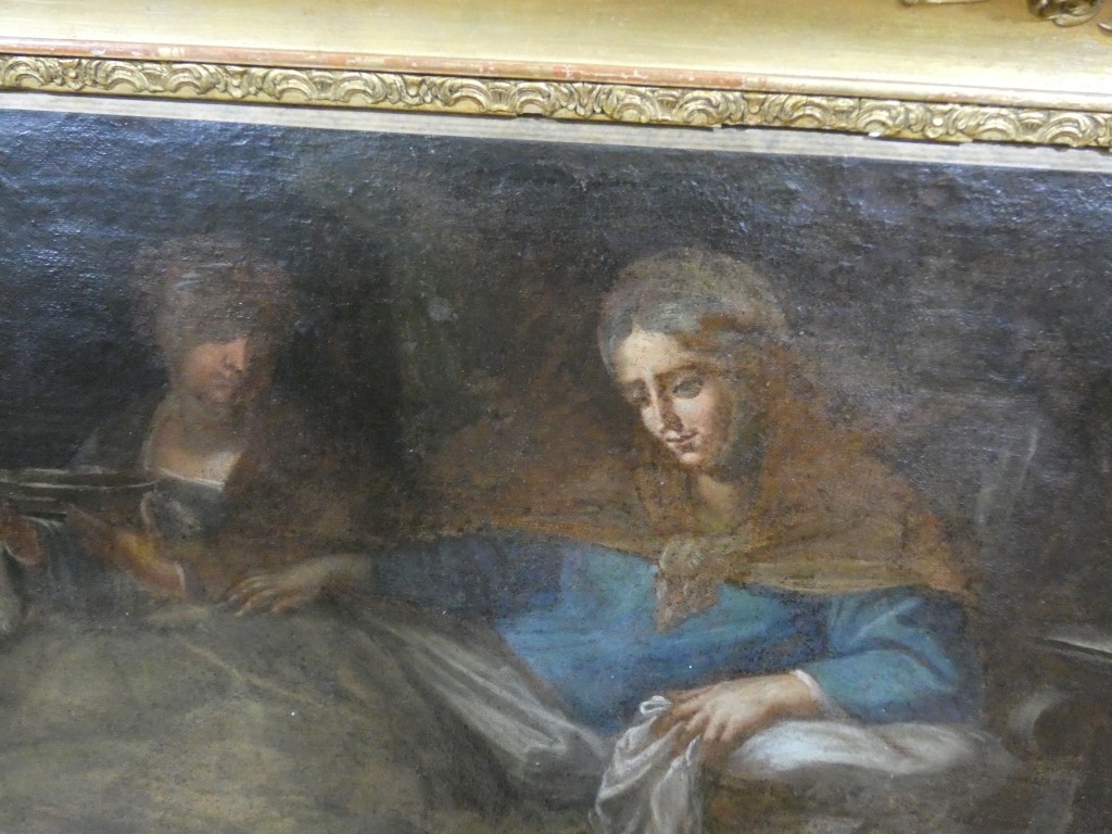 École Italienne du XVIIe Siècle – La Nativité de la Vierge – Grande Huile sur Toile – Image 19