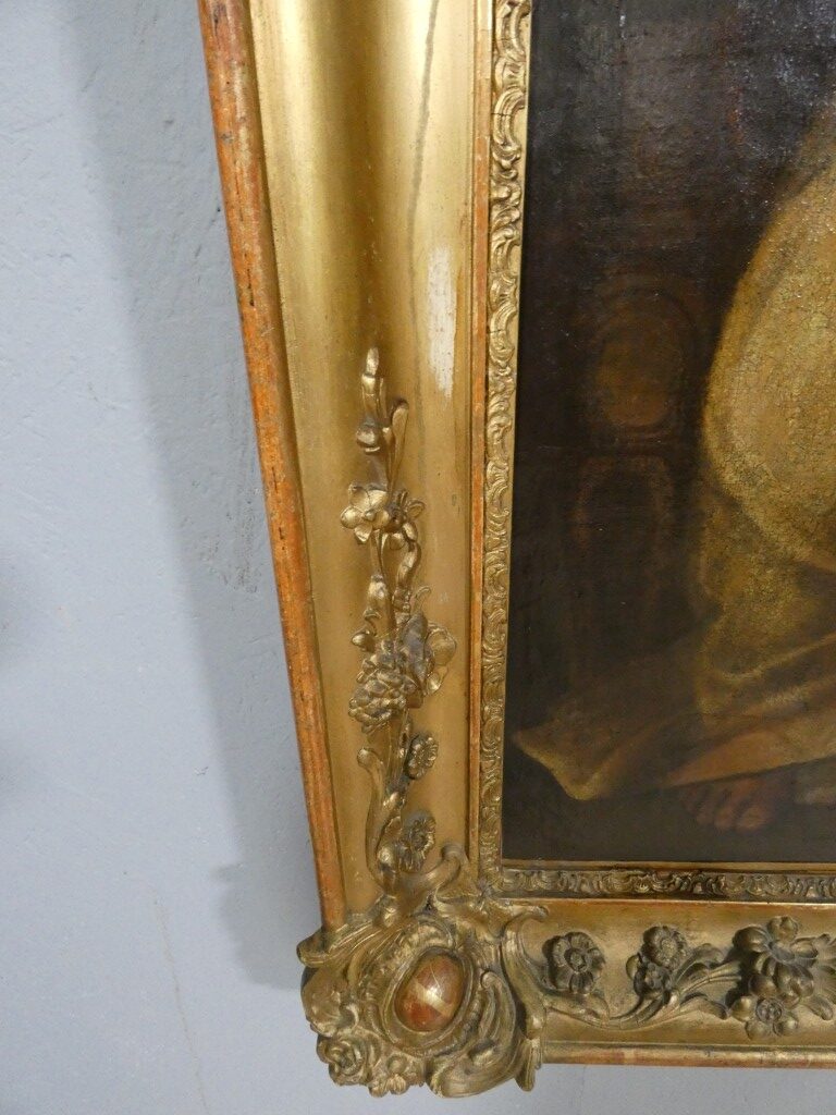 École Italienne du XVIIe Siècle – La Nativité de la Vierge – Grande Huile sur Toile – Image 23