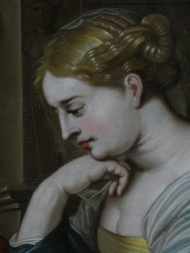 Hélène Fourment allégorie de la Mélancolie, d’après l’atelier de Pierre-Paul Rubens – XVIIIe – Image 6