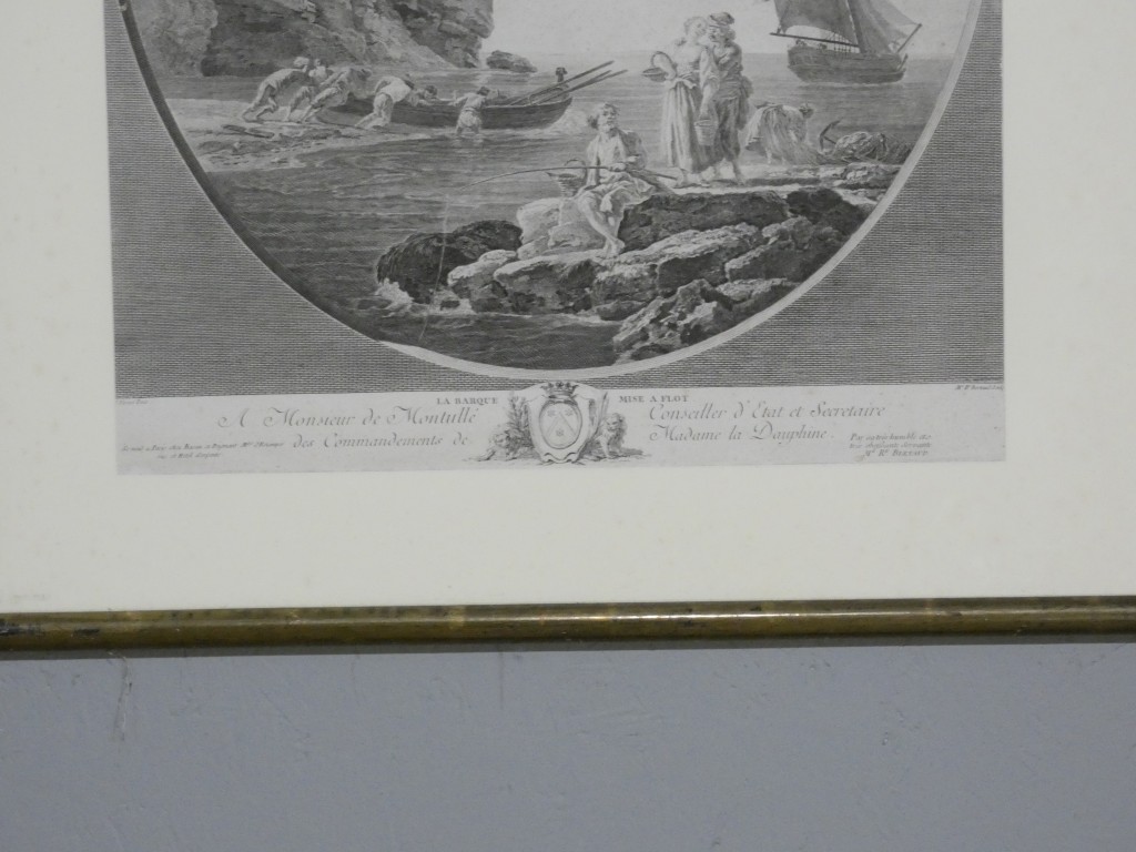 La Barque mise à flot – Gravure d'après Joseph Vernet par Marie-Rosalie Bertaud – XVIIIe siècle – Image 2