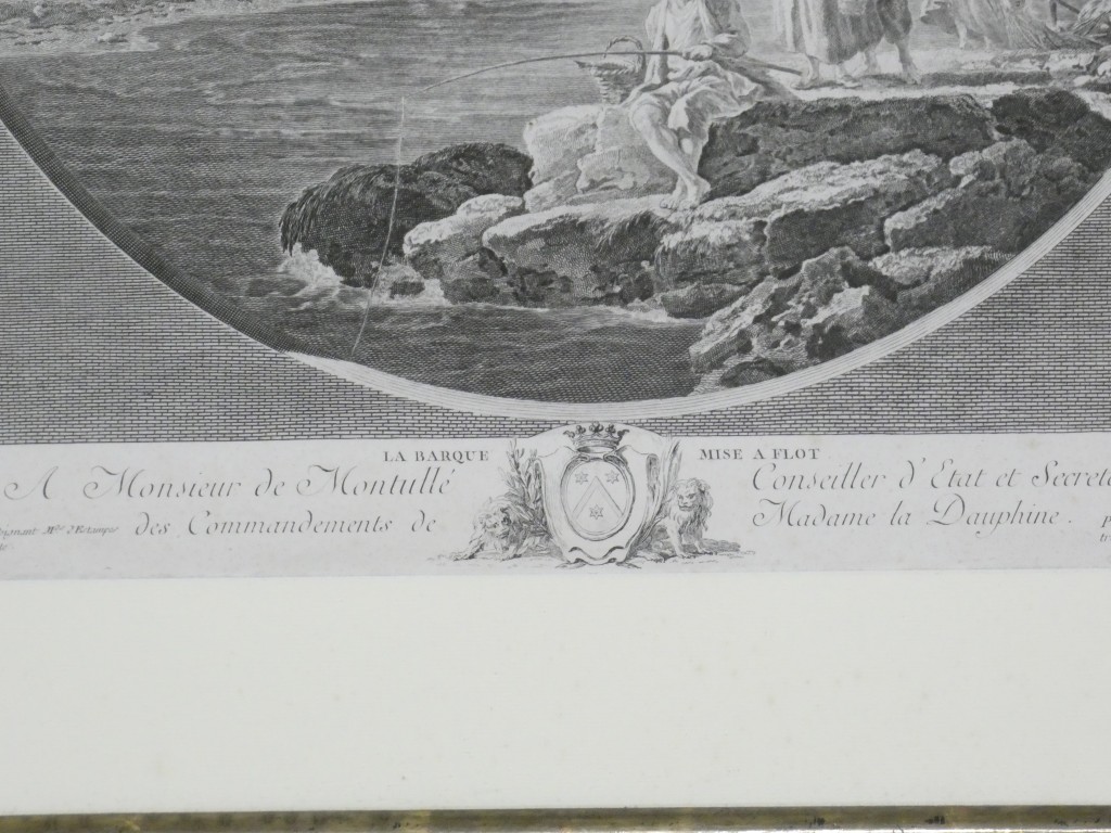 La Barque mise à flot – Gravure d'après Joseph Vernet par Marie-Rosalie Bertaud – XVIIIe siècle – Image 3