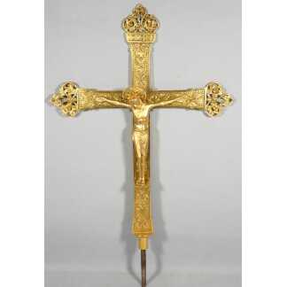 Croix de procession en bronze doré, Maison Viau à Limoges – fin XIXe siècle