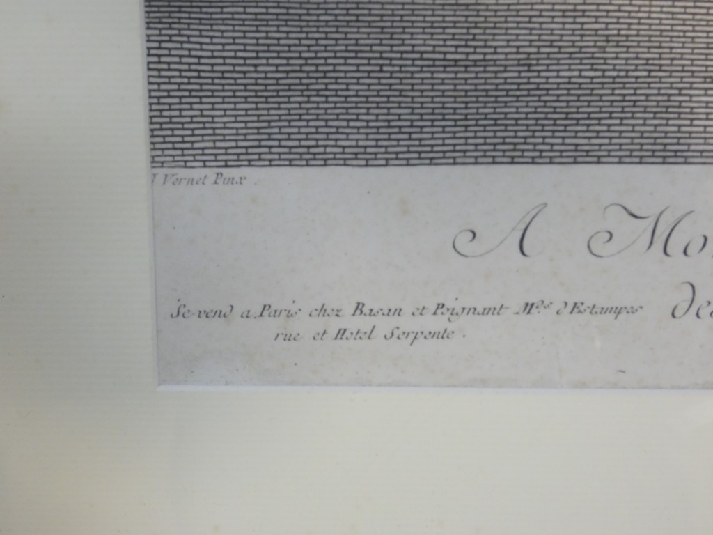 La Barque mise à flot – Gravure d'après Joseph Vernet par Marie-Rosalie Bertaud – XVIIIe siècle – Image 7