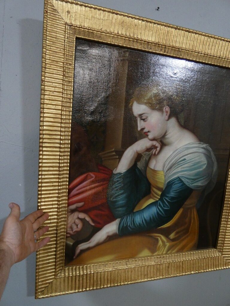 Hélène Fourment allégorie de la Mélancolie, d’après l’atelier de Pierre-Paul Rubens – XVIIIe – Image 13