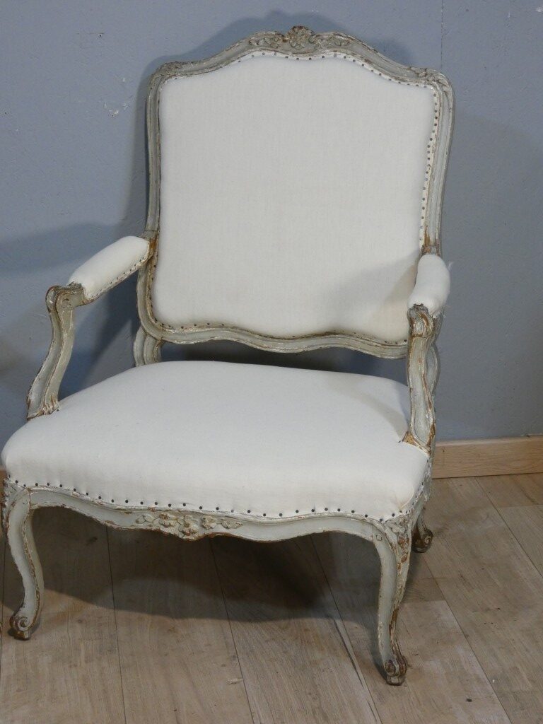 SENE LE PERE – Vers 1745- Paire de fauteuils à la Reine d'époque Louis XV estampillés XVIII ème – Image 2