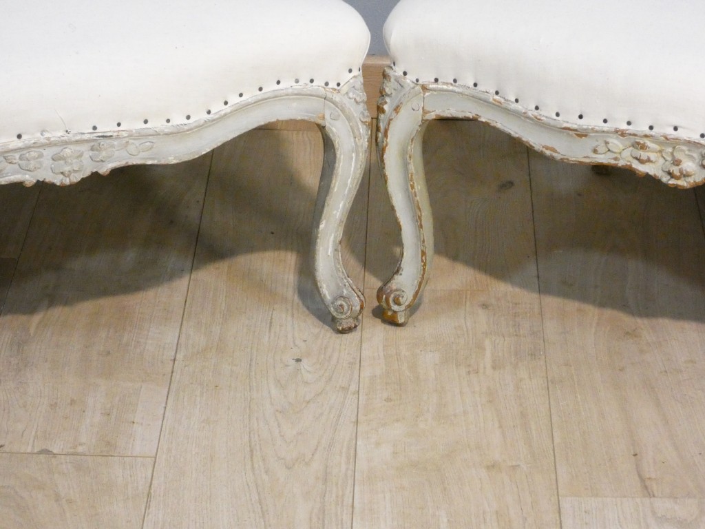 SENE LE PERE – Vers 1745- Paire de fauteuils à la Reine d'époque Louis XV estampillés XVIII ème – Image 3