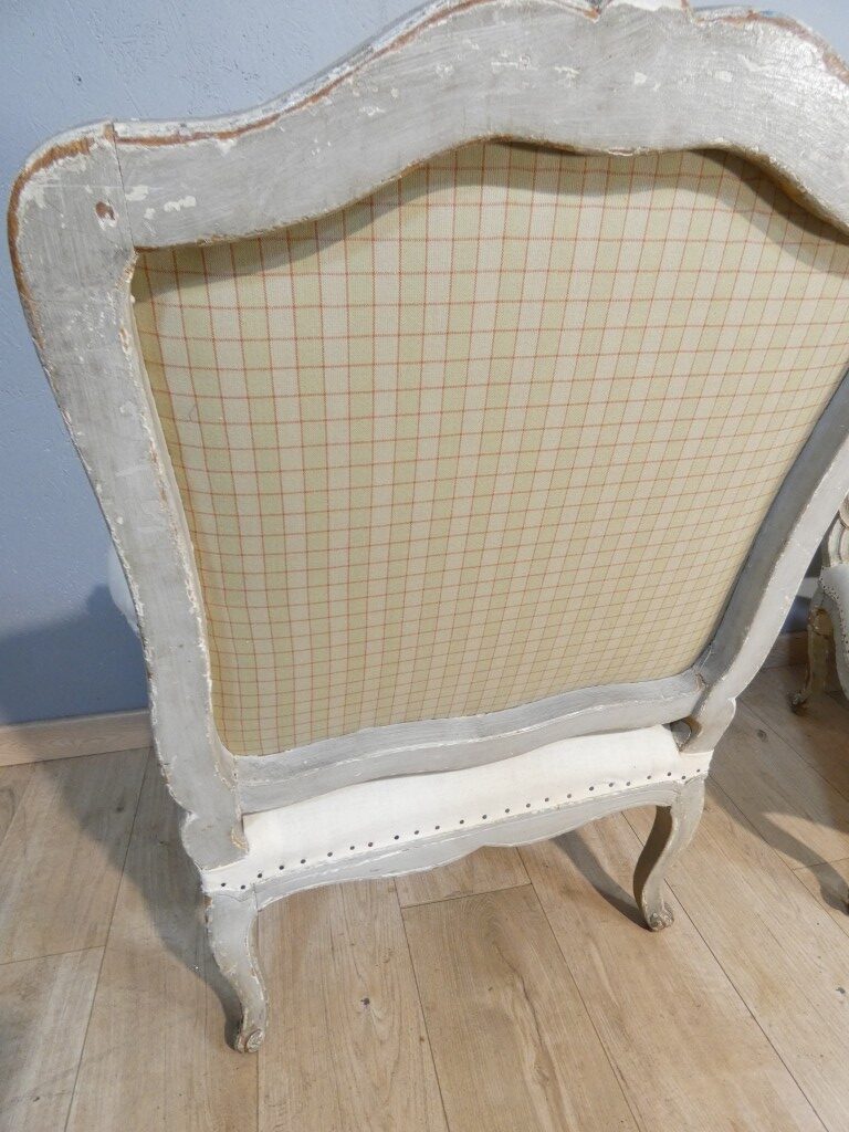 SENE LE PERE – Vers 1745- Paire de fauteuils à la Reine d'époque Louis XV estampillés XVIII ème – Image 10