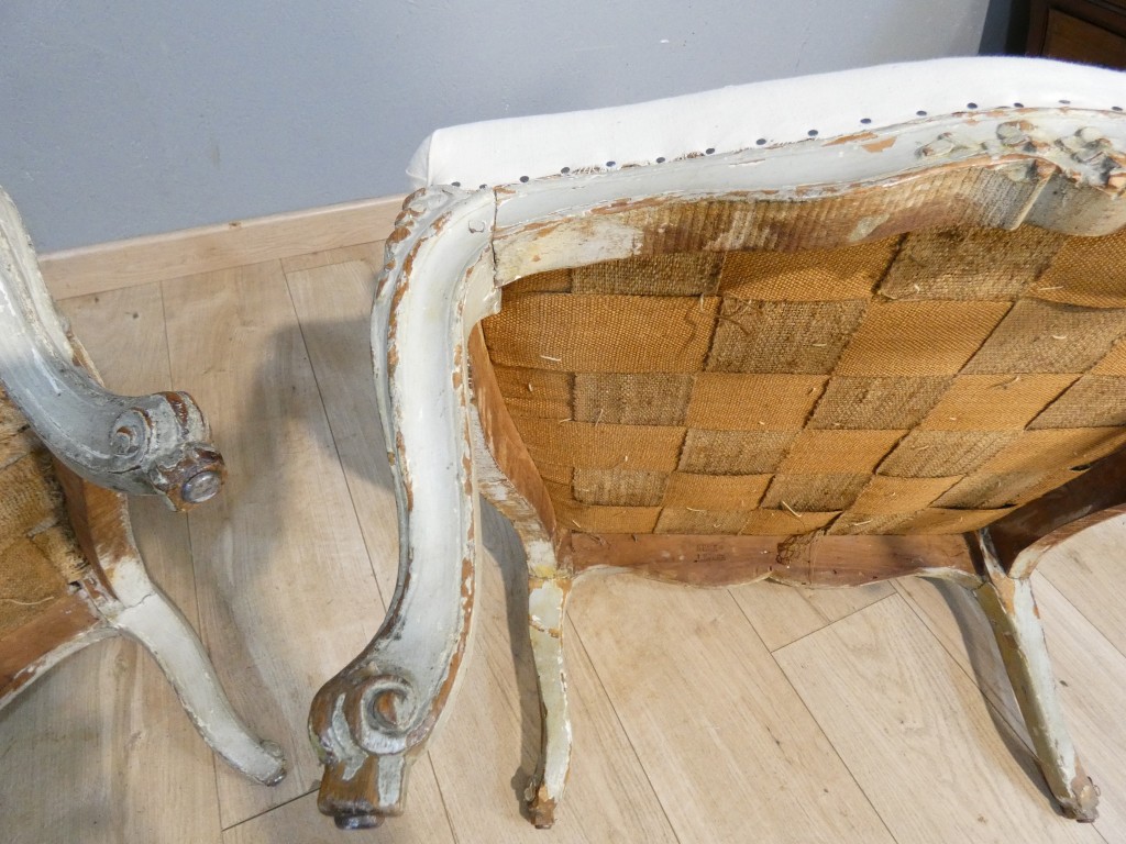 SENE LE PERE – Vers 1745- Paire de fauteuils à la Reine d'époque Louis XV estampillés XVIII ème – Image 16