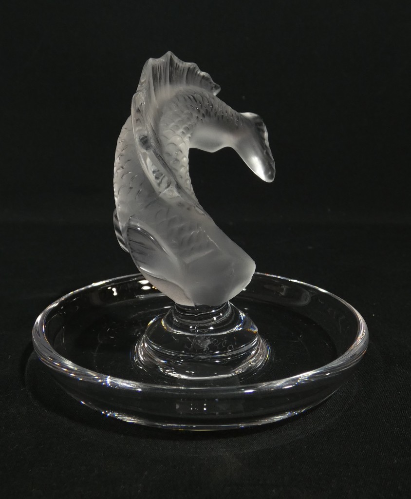Lalique France – Vide-poche au poisson en Cristal satiné – Image 2