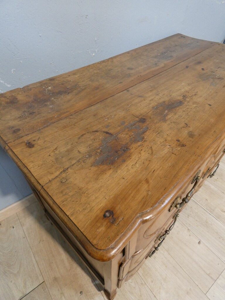 Commode arbalète en merisier d’époque Louis XV – XVIIIe siècle – Image 4
