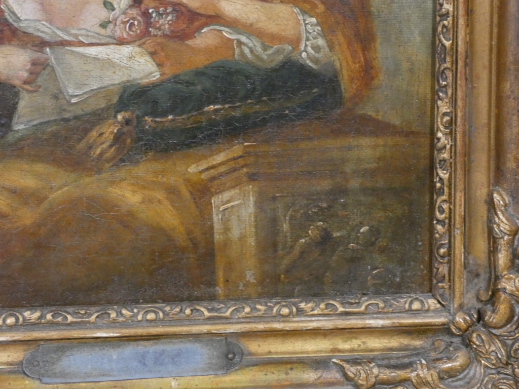 Entourage de François Boucher – Deux jeunes femmes lisant une lettre – XVIIIe siècle – Image 7