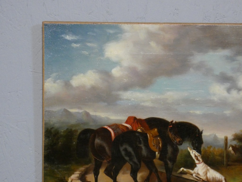 Entourage d’Alfred de Dreux – Rendez-vous de chasse aux chevaux – XIXe siècle – Image 5