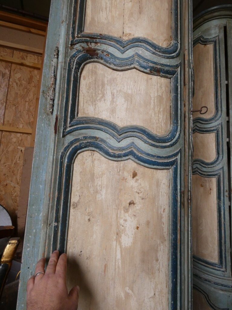 Exceptionnelle paire d'encoignures monumentales de boiserie d'époque Louis XV – XVIIIe siècle – Image 7