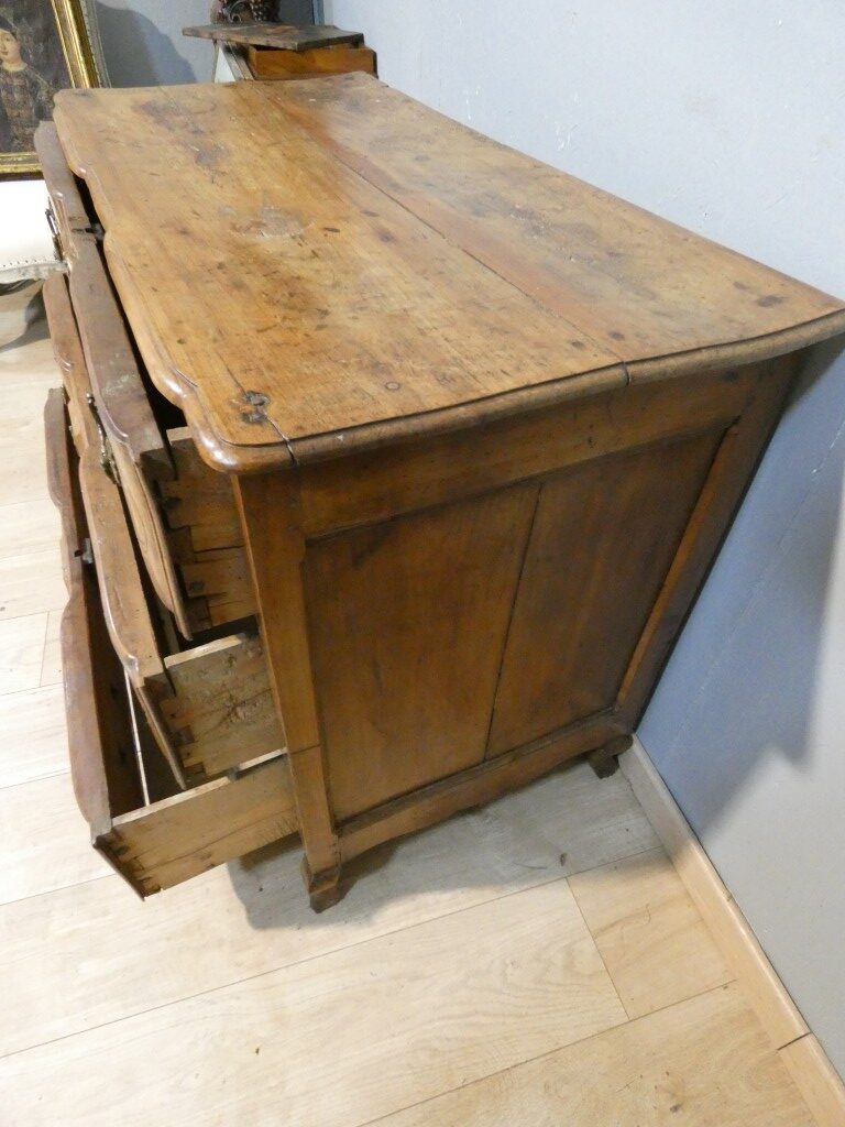 Commode arbalète en merisier d’époque Louis XV – XVIIIe siècle – Image 10