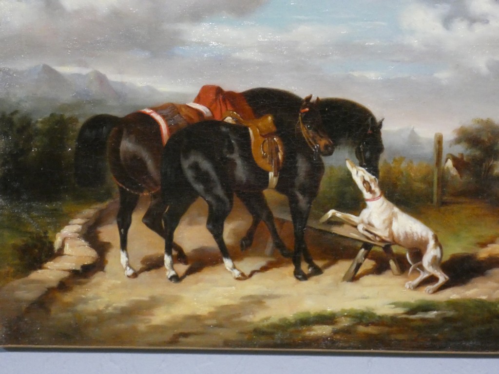 Entourage d’Alfred de Dreux – Rendez-vous de chasse aux chevaux – XIXe siècle – Image 10