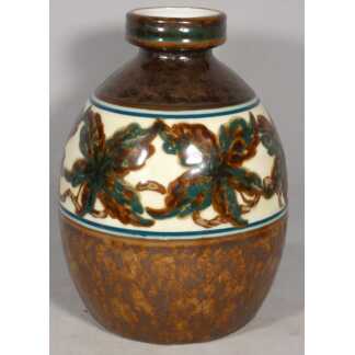 Camille Tharaud Limoges, vase aux feuilles de marronnier style Art Déco vers 1940
